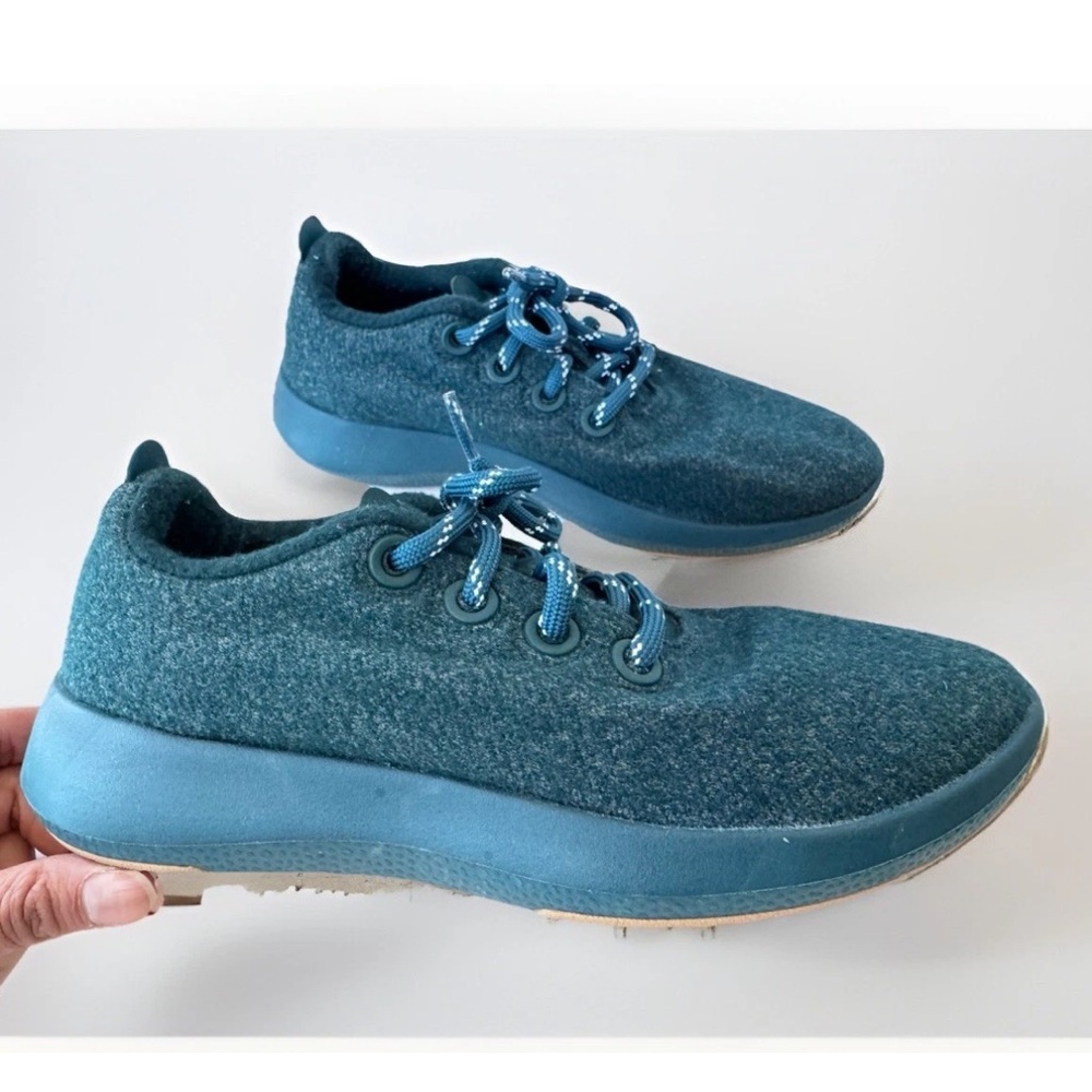 Allbirds Mizzles Wool Water Repellent Running Sneaker deep teal Women’s Size 8